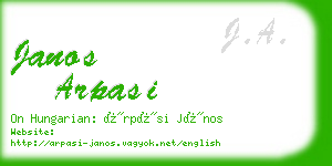 janos arpasi business card